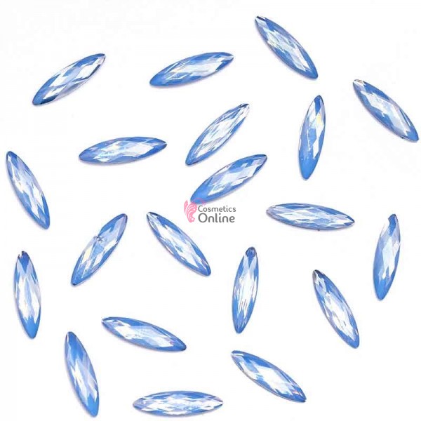Cristale pentru unghii Marquise, 4 bucati Cod MQ005 Albastru Opal